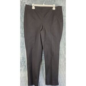 Talbots Pant Women's Size 14 Black‎ Pockets Flat Front Chatham Ankle Side Zipper